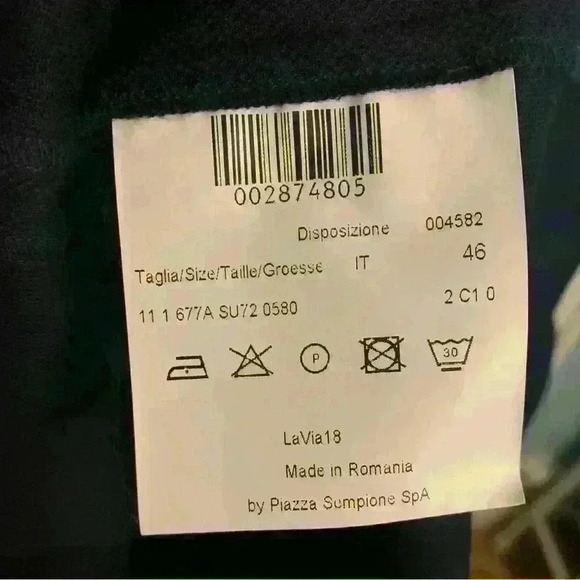 LaVia18 Navy Linen Like Cotton Dress, Italian size 46, Women’s Size 10 - Picture 9 of 13